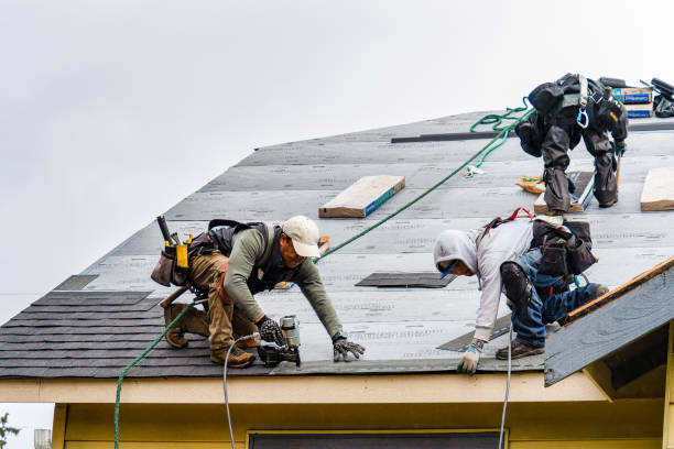 Professional Gutter Installation technician working in Jamestown, ND
